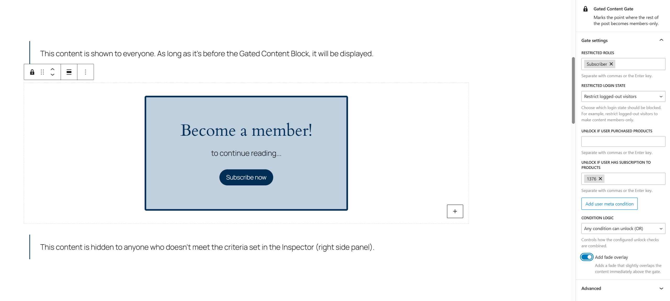 Gated Content Screenshot 3