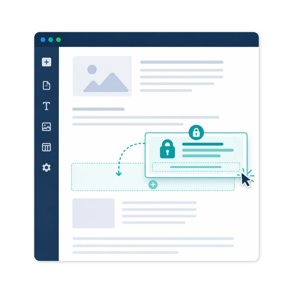 How to use Gated Content Block Step 1 - Place the block in your content