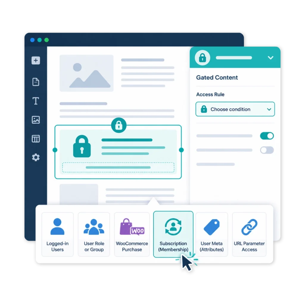 How to use Gated Content Block Step 2 - Chose your restriction requirements